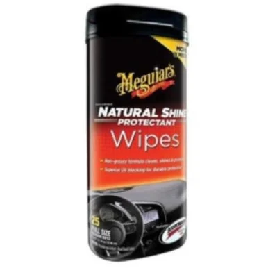 Meguiars G4100 Natural Shine Wipes, Restore Natural Color And Shine To Vinyl, Rubber & Plastic,scotchgard Protector