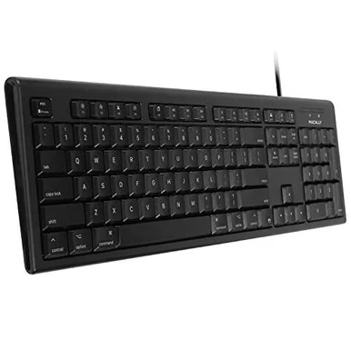 Macally Black 104 Key Full Size USB Keyboard for Mac QKEYB
