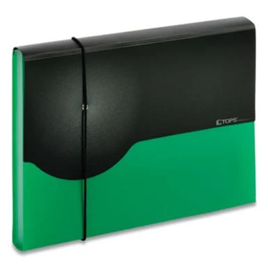 Cardinal Brands 67440GRN Seven-pocket Poly Expanding File, 1" Expansion, 7 Sections, Letter Size, Green