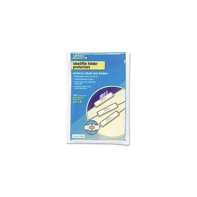 Tabbies File Folder Label Protector - 2" Length X 3.50" Width - Rectangle - Self-adhesive - Clear - 100/pack (TAB58385)