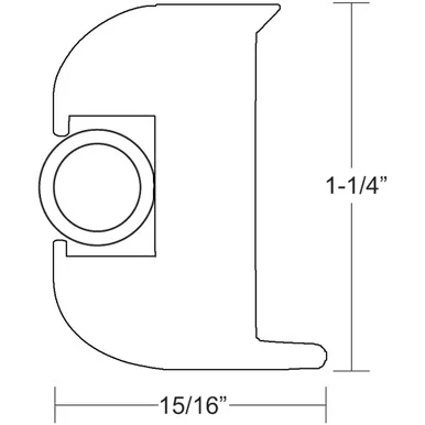 Taco Marine V113447WWK Flexible Rub Rail Kit White 50 10917880