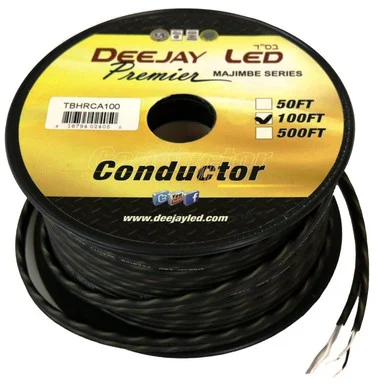 Deejay LED TBHRCA100 Twisted Rca Cable 100ft Roll