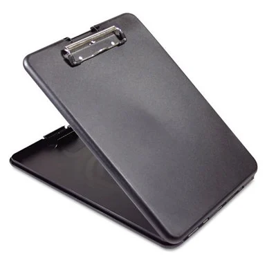 Saunders Slimmate Storage Clipboard - 0.5" Capacity - 9.4" X 13.5" - Low-profile - Polypropylene - Black (00558_40)