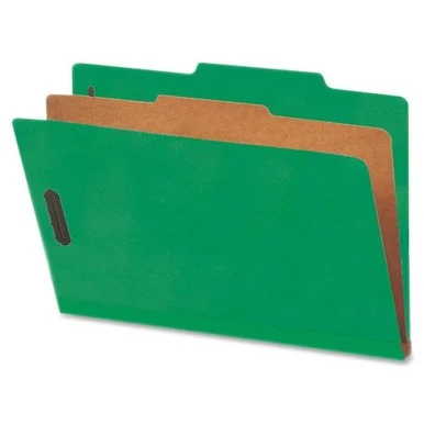 Nature Saver Cleared Top-tab 1-divider Classification Folder - Legal - 8.50" X 14" - 2" Folder, 2", 2" Fastener Capacity - 2/5 Tab Cut - Right Of Center Tab Location - 1 Dividers - 25 Pt. (SP17222_35)