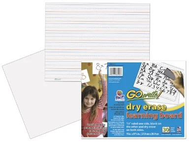 Gowrite! Dry Erase Learning Boards - 11" Width X 8.25" Height - White - Frame - Film - 30 / Pack (LB8512)