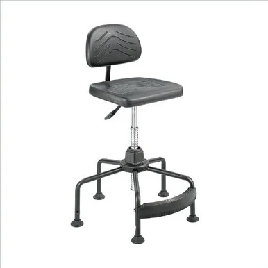 Safco Taskmaster Economy Industrial Chair - Polyurethane Black Seat - Back - Frame - 35" Overall Dimension (SAF5117)