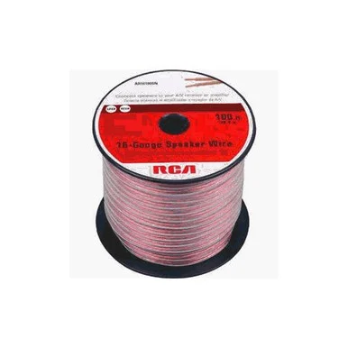 Rca 100 Foot 16 Gauge Speaker Wire - For Speaker, Audio Device, Audio Amplifier, Receiver - 100 Ft - Bare Wire - Bare Wire (ah16100sn)