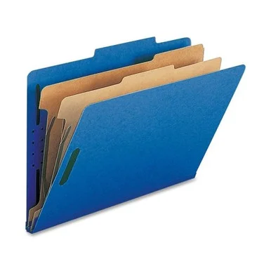 Sparco Classification Folder - Legal - 8.50" X 14" - 2 Dividers - Dark Blue - 10 / Box (SP17228)