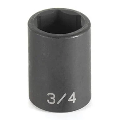Grey Pneumatic 2026M 1/2" Drive Standard Metric Impact Socket - 26mm