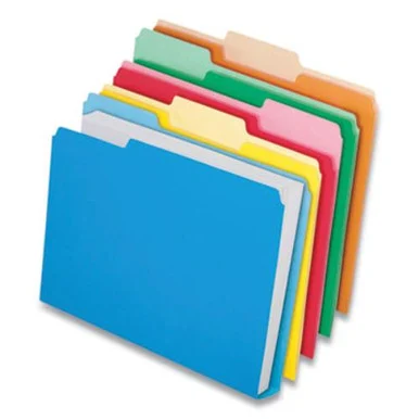Cardinal Brands 54458EE Double Stuff File Folders, 1/3-cut Tabs, Letter Size, Assorted, 24/pack