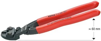 Knipex Tools Lp 7121200 8" Angled Mini Bolt Cutter