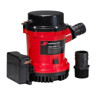 Johnson Pumps 01674-001 Hd Bilge Pump 1600 Gph W/ult. Switch 12v