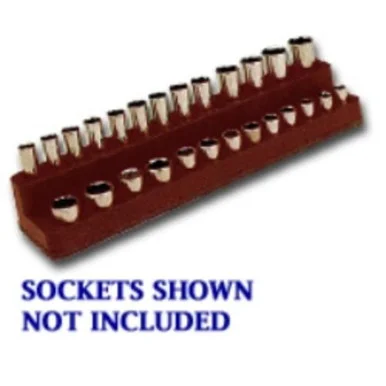 Mechanics Time Saver 728 1/4 In. Drive Magnetic Black Socket Holder 4-14mm