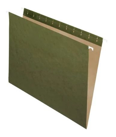 Pendaflex Essentials Standard Green Hanging Folders - Letter - 8.50" X 11" - Standard Green - 25 / Box (ESS81600)