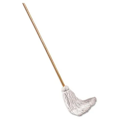 Boardwalk BWK112C Deck Mop; 48" Wooden Handle, 12oz Cotton Fiber Head, 6/pack