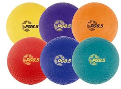 CHAMPION SPORT PGSET Playground Ball Set, Nylon, Assorted Colors, 6/set - Champion Sports
