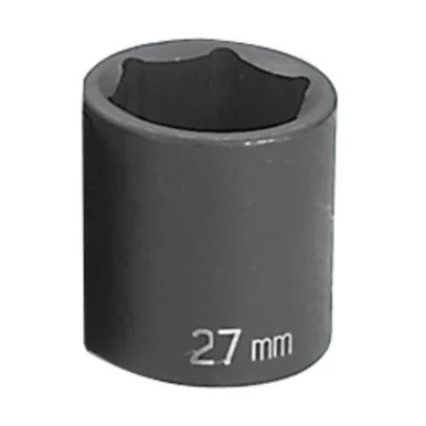 Grey Pneumatic 2027M 1/2" Drive Standard Metric Impact Socket - 27mm
