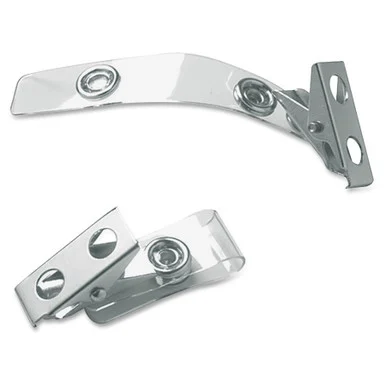 Baumgartens Id Badge Strap Clip - 0.4" Width - 200 / Box - Clear (68010bx)