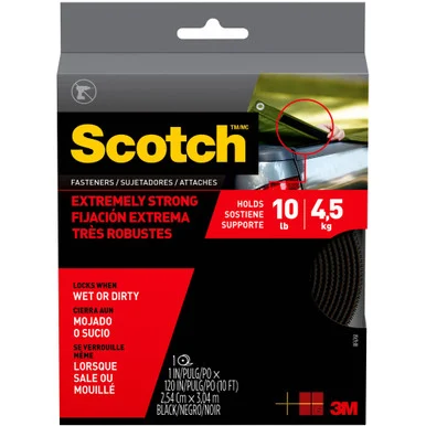 3m 2126012 Extreme Fasteners, 1" X 10 Ft, Black
