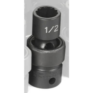 Grey Pneumatic 1116U 3/8" Drive 12 Point Standard Fractional Universal Impact Socket - 1/2"