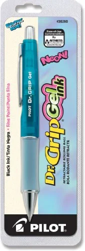 Pilot Dr. Grip Retractable Gel Rollerball Pen - 0.7 Mm Pen Point Size - Black Ink - Electric Blue Barrel - 1 Each (PIL36260)