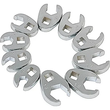 Sunex Tools 3/8" Dr. 10 Pc. Fully Polished Metric Flare Nut Crowfoot Wrench Set 9710M