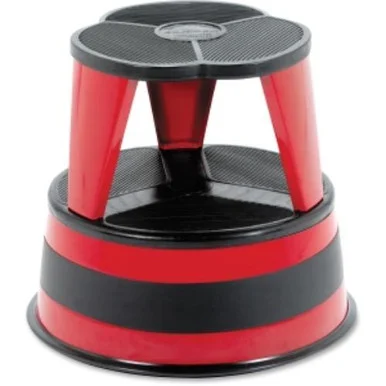 Cramer Kik-step 1001 Rolling Step Stool - 350 Lb Load Capacity - 14" - Red (1001-43)