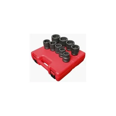 Sunex 5699 9-piece 1 In. Drive Standard Fractional Sae Jumbo Impact Socket Set