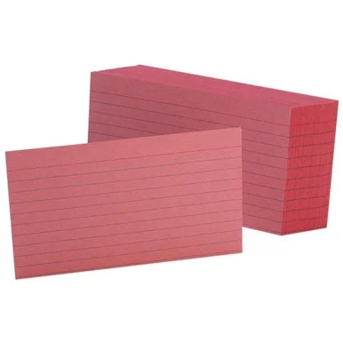 Esselte Printable Index Card - 3" X 5" - 90 Lb - Recycled - 100 / Pack - Cherry (7321CHE)