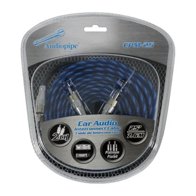 Audiopipe CPM25 Platinum Plated Interconnect Cable 25ft