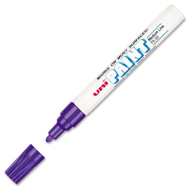 Uni-ball Uni-paint Oil-base Medium Line Markers - Medium Marker Point Type - Violet Oil Based Ink - 1 Dozen (63606dz)