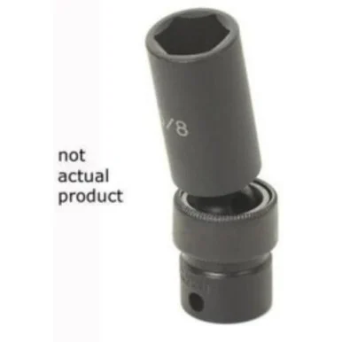 Grey Pneumatic 1024UD 3/8" Drive X 3/4" Deep Universal Socket 6 Point - Black
