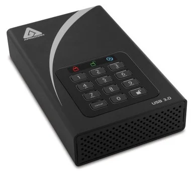 Apricorn Aegis Padlock DT ADT-3PL256-4000 4 TB Desktop Hard Drive - 3.5 External - Black"
