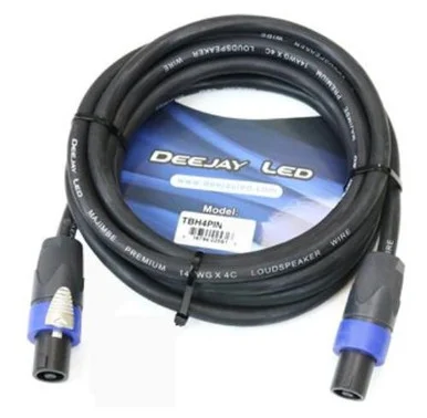 Deejay LED TBH4PIN6FTCABLE 4 Pin Male To Male 6ft Chucher