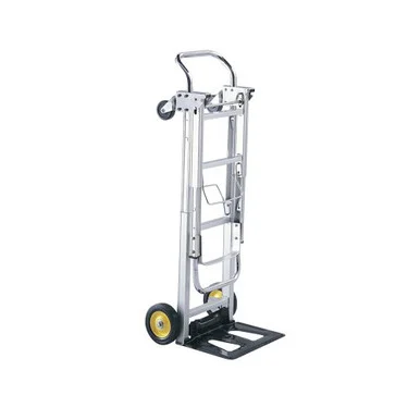 Safco Hideaway Convertible Hand Truck - 400 Lb Capacity - 2 X 6", 2 X 3" Caster - Aluminum - 15.5" X 43" X 36" - Silver (SAF4050)