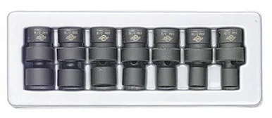 Sunex 3654 7-piece 3/8 In. Drive Standard Fractional Sae Universal Impact Socket Set