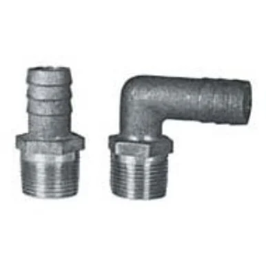 Groco PTHC-1000 1" Npt X 1" Id Bronze 90 Degree Pipe To Hose Fitting Standard Flow Elbow