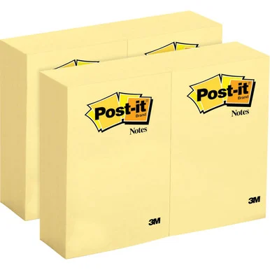 Post-it® Canary Yellow Original Note Pads (659ywbd)