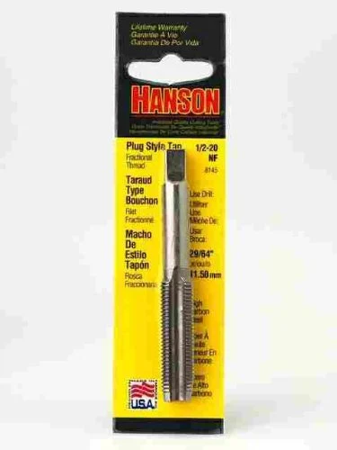 Irwin Industrial 8145 High Carbon Steel Machine Screw Fractional Plug Tap 1/2"-20 Nf