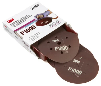 3m 3M-34407 Flexible Abrasive Hookit Dust Free 6" Disc, P1000