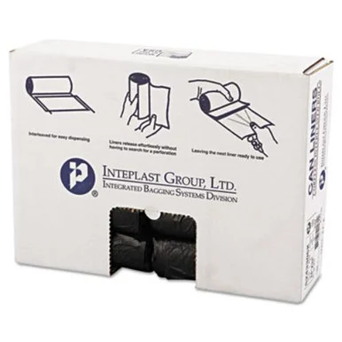 Integrated Bagging Systems IBSS243306K High-density Can Liner, 24 X 33, 16gal, 6mic, Black, 50/roll, 20 Rolls/carton