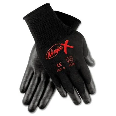 Mcr Safety Unique Shell Nylon Safety Gloves - Black - Nylon, Lycra, Polymer - Anti-bacterial - 1each (n9674m)