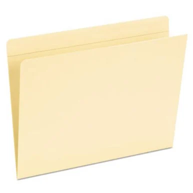 Esselte 16651 Pocket Folders, Straight Cut, Top Tab, Letter, Manila, 50/box