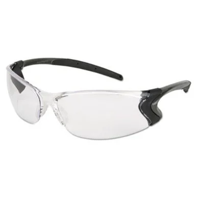 Mcr Safety BD110P Backdraft Glasses, Clear Frame, Hard Coat Clear Lens