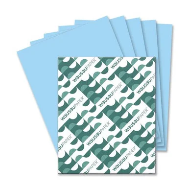 Neenah Paper Exact Bristol Cover Stock - Letter - 8.5" X 11" - 67lb - Vellum - 250 / Pack - Blue (WAU82321)