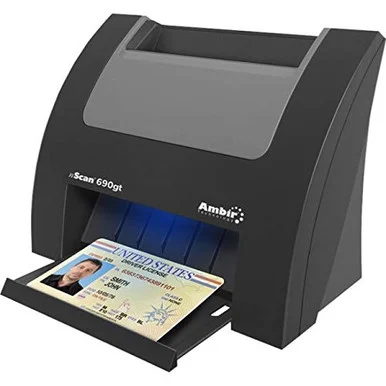 Ambir nScan 690gt Duplex ID Card Scanner w/AmbirScan for athenahealth (ds690gt-a3p)