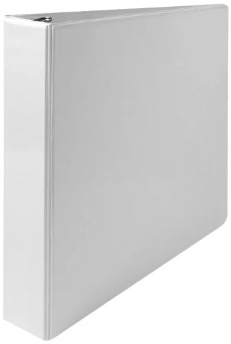 Sparco Premium Round Ring View Binder - Letter - 8.50" X 11" - 3 X Round Ring Fastener - 1.50" Binder Fastener Capacity - 2 Pockets - Polypropylene - White - 1 Each (SPR19651)