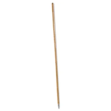 Boardwalk BWK138 Metal Tip Threaded Hardwood Broom Handle, 1 1/8 Dia X 60, Natural