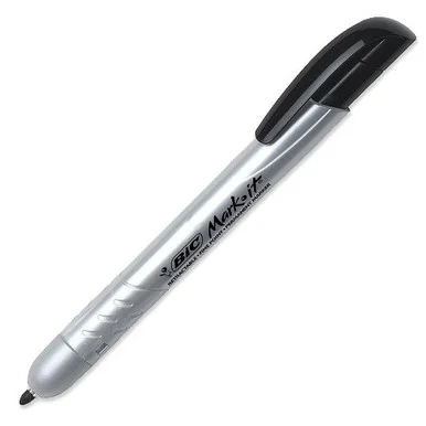 Bic Mark-it Retractable Permanent Marker - Fine Marker Point Type - Point Marker Point Style - Black Ink - 1 Each (PMR11BK)