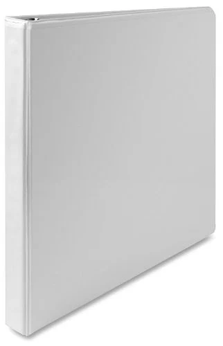 Sparco Premium Round Ring View Binder - Letter - 8.50" X 11" - 3 X Round Ring Fastener - 0.50" Binder Fastener Capacity - 2 Pockets - Polypropylene - White - 1 Each (SPR19551)